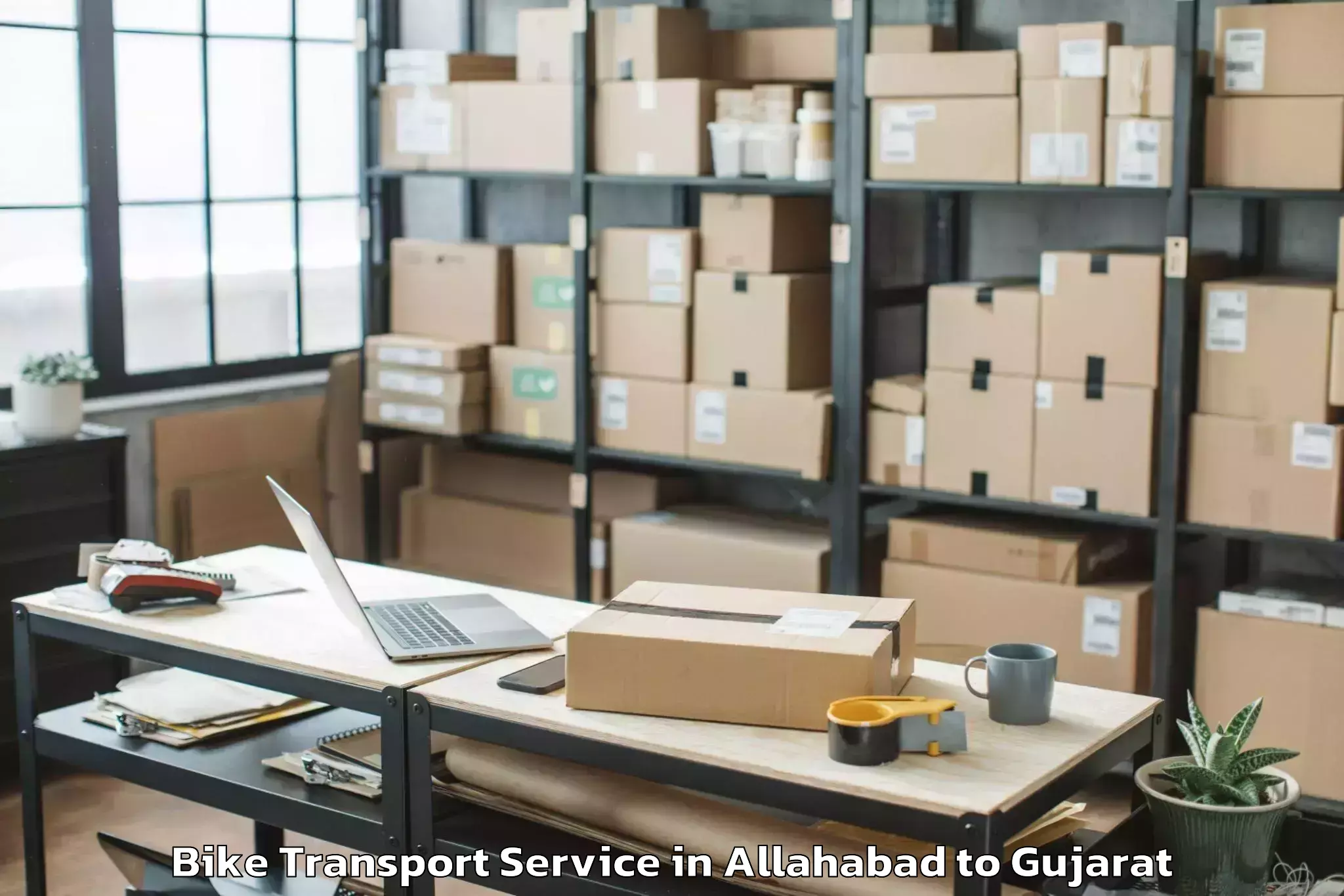 Get Allahabad to Vadodara Bike Transport